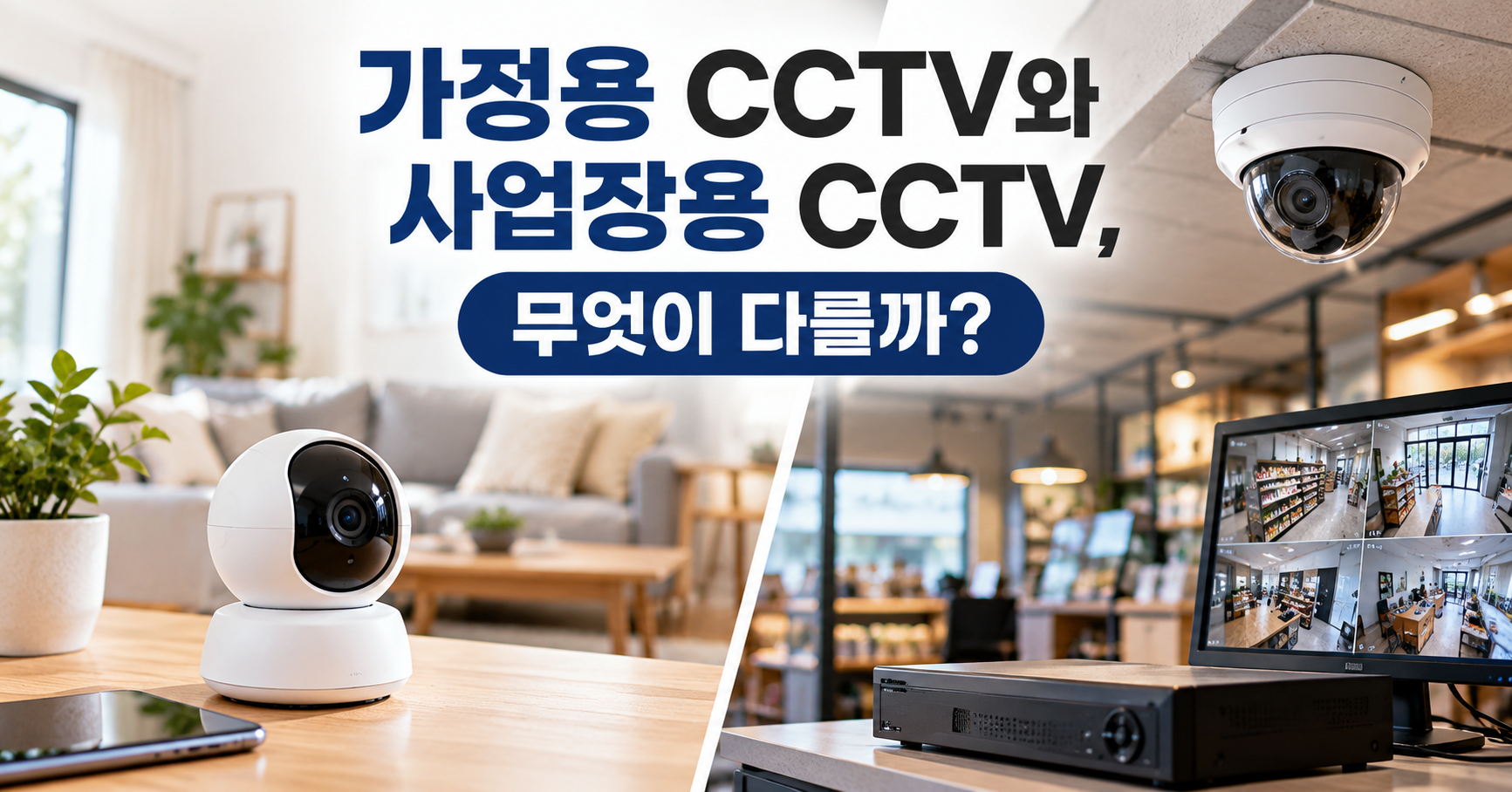 가정용 CCTV와 사업장용 CCTV 차이 비교 안내